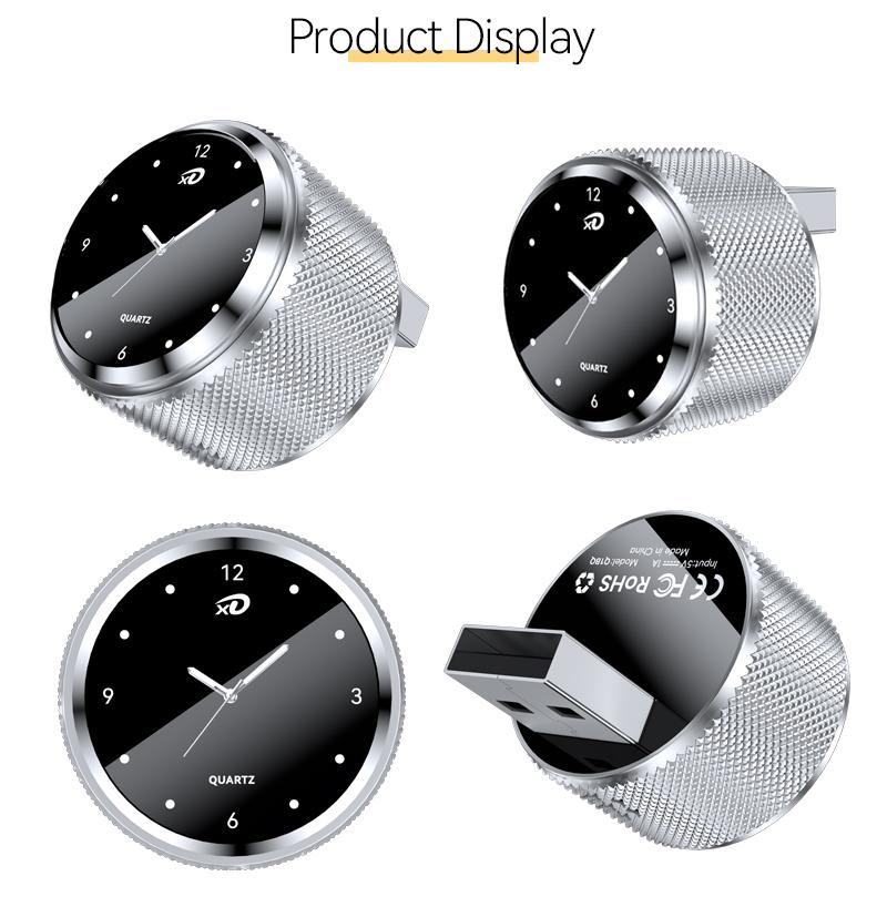 2IN1 Wireless Carplay Adapter Wired To Wireless Carplay Adapter with Car Clock for OEM Car Navigation System Plug & Play