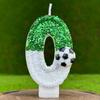 Football Birthday Candle Eco-friendly No Odor Sequins Design Easy To Use Long-Lasting 0-9 Numbers Candle Cake Decoration
