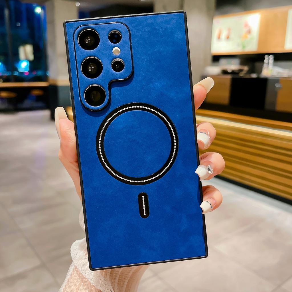 Applicable To Samsung S24U Magnetic Phone Case New Skin Feeling S25P Protective Case Wireless Charging S22 Anti Fall