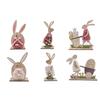 Cute Wood Easter Bunnies Decorations Rabbit Figurine Rabbit Sculpture Perfect for Spring and Years Round Display