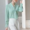 Chiffon White Shirt Women's Spring and Autumn Long-sleeved Shirt
