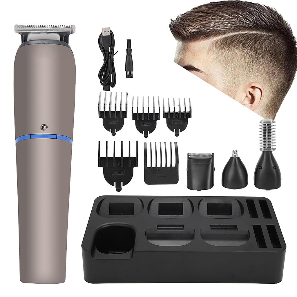 6 In 1 Electric Shaver Multifunctional USB Rechargeable Hair Eyebrow Trimmer with Limit Comb