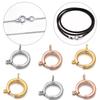 5pcs/lot Gold Stainless Steel Spring Clasps Hooks Round Clasps End Connectors For DIY Necklace Bracelet Jewelry Making Accessory