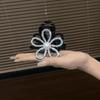 Изысканная Искрящаяся Алмазная Полая Цветок Зажим для Волос Женский 2024 Новый Шпилька Высококлассный Зажим-Акула для Заколок на Затылок Укладка Волос Головной Убор