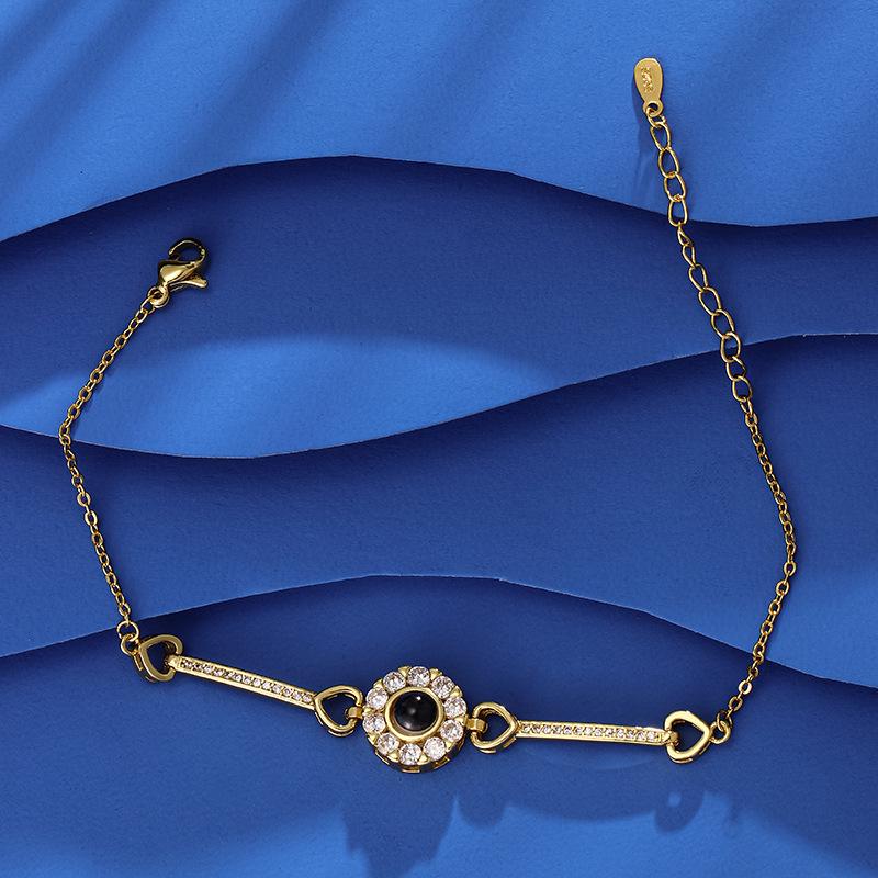 Браслет с проекцией 'Я люблю тебя' на 100 языках - Настраиваемый с цветной фотографией, Идеальный рождественский подарок.