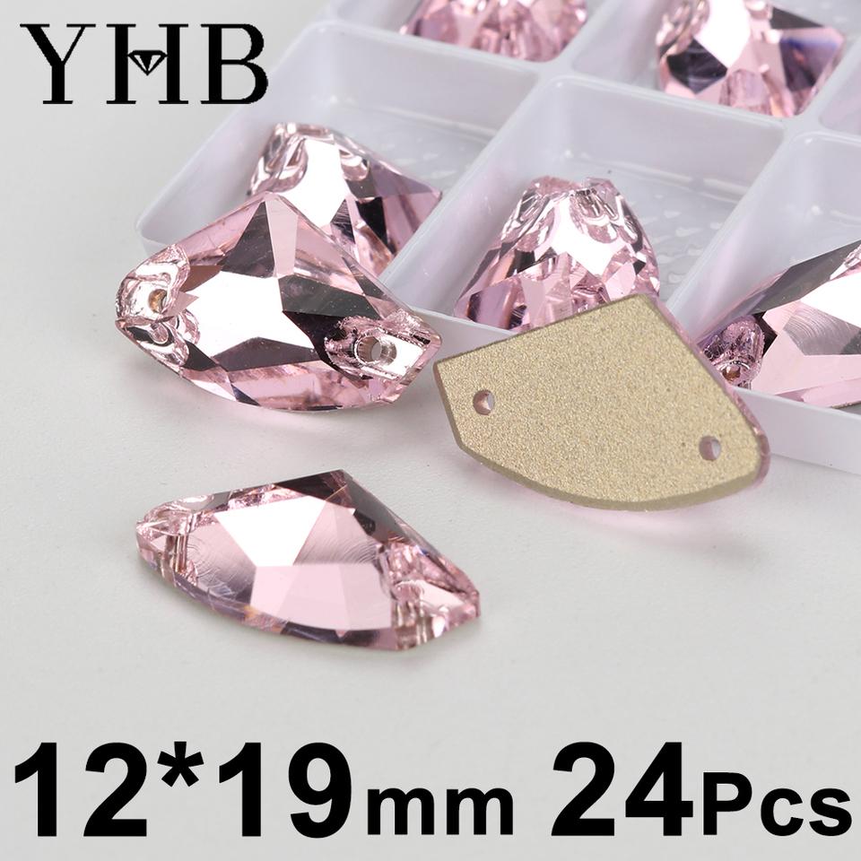 YHB T223 Светло-розовый Галактический Лимонный Камень Кристалл AB Швейные Камни Flatback Пришиваемые Стразы для Одежды Одежды Сумок