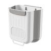 Wall-Mounted Foldable Kitchen Trash Bin with Cabinet Hook