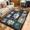 Коврик с узором «Портреты белых собак» для пола в гостиную или спальню. Мягкий и удобный ковер. Подарок на день рождения и праздник.