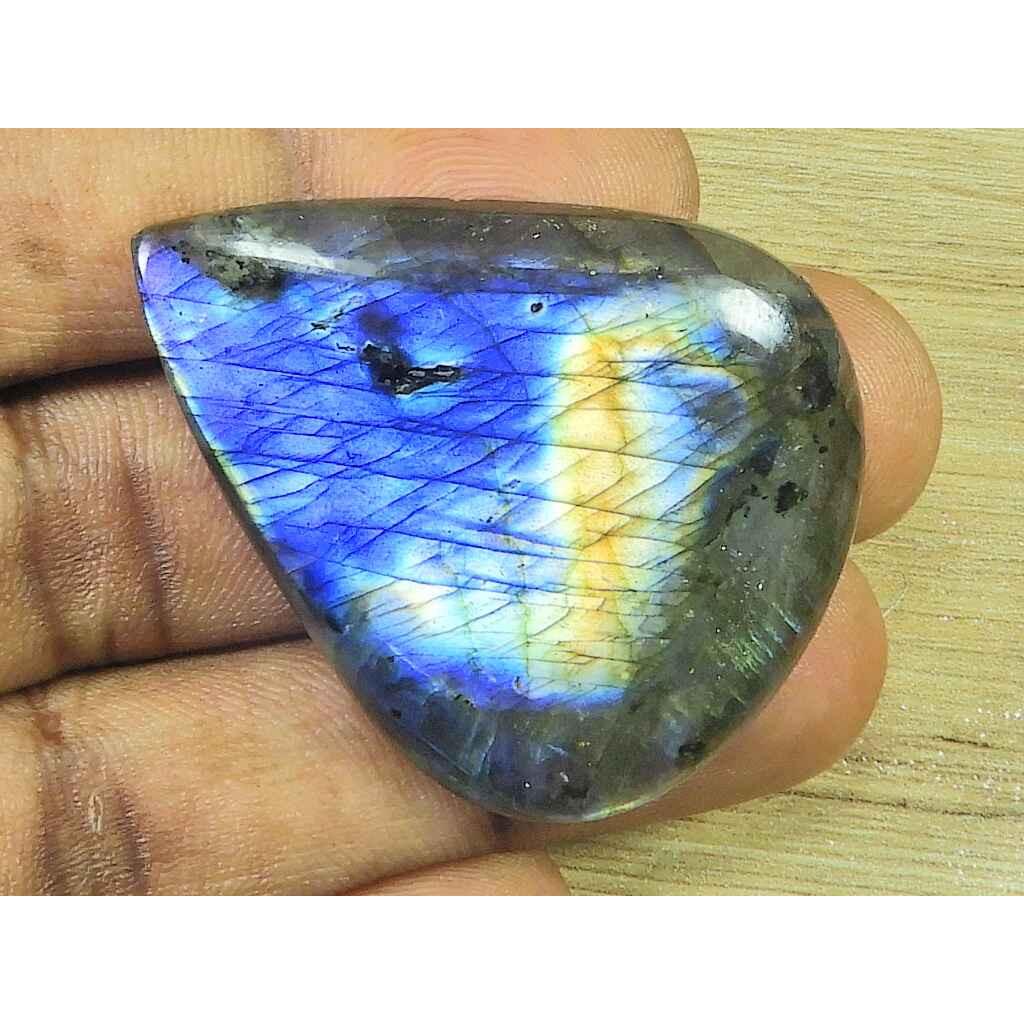 36X45X7ММ Натуральный Лабрадорит Груша Кристалл Кабошон Свободный Драгоценный Камень 88 Карат. SK-3306