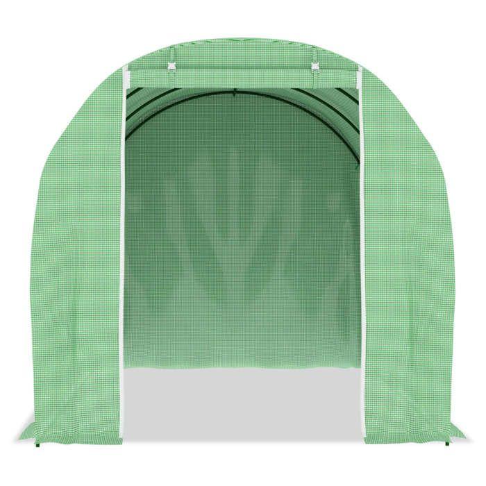 VidaXL Greenhouse Tent Shelter Plants Greenhouse Flower Greenhouse Plant Greenhouse Garden Greenhouse Outdoor Greenhouse 6.86 M² Green PE Fabric 48164