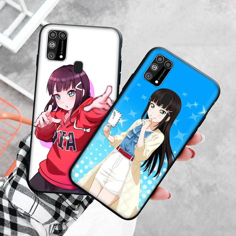 Черный чехол для Xiaomi Redmi 13C Note 9 iPhone XR 7 8 14 15 11 12 13 X XS Pro Max Samsung A25 S23 S24 FE Ultra Plus Dia Kurosawa