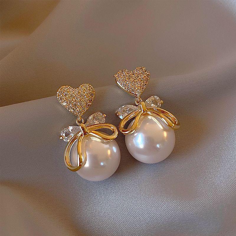 French Pearl Tassel Earrings for Women - 2024 New High-End Light Luxury Style