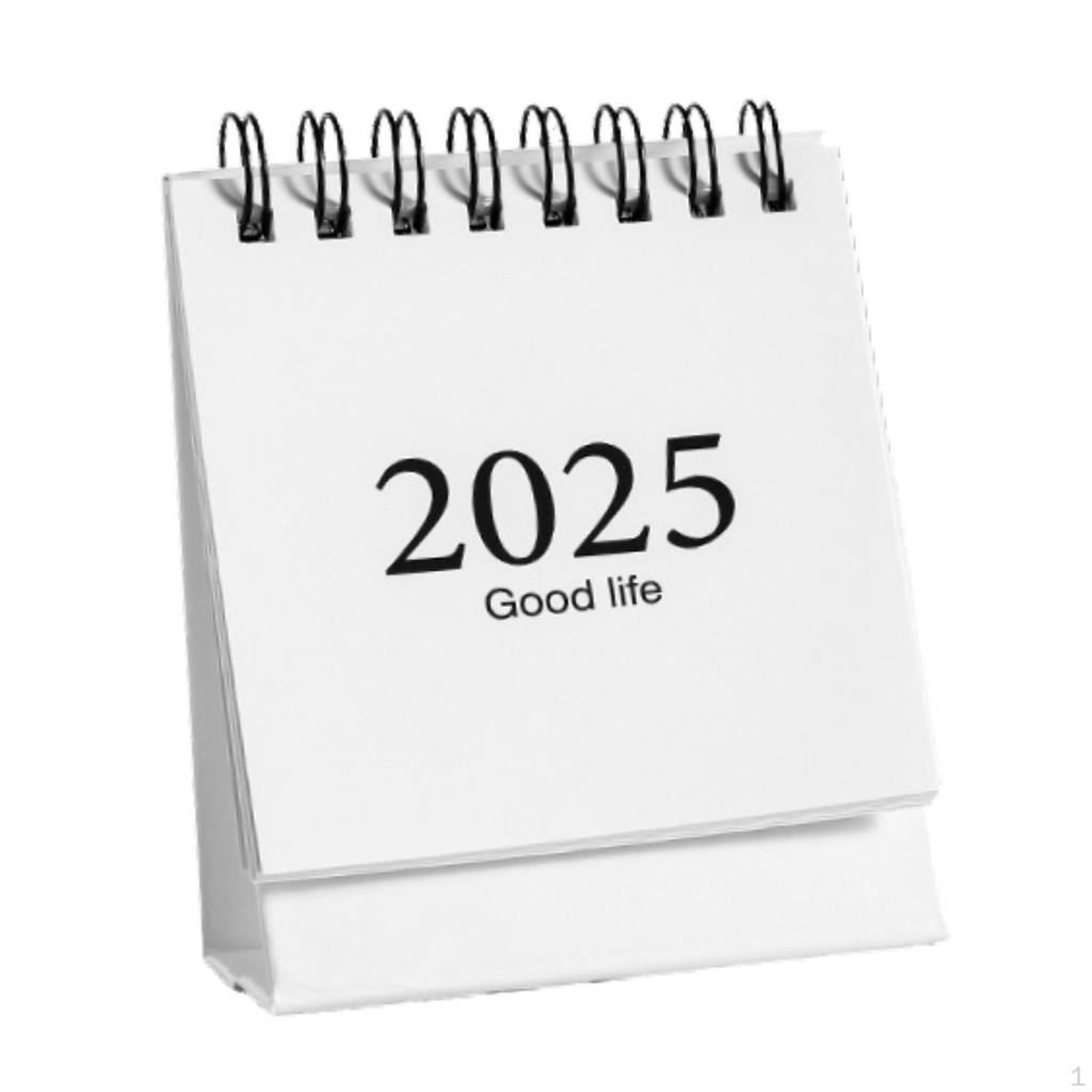 Desk Calendar Desktop Year Tabletop Ornament for Home, School