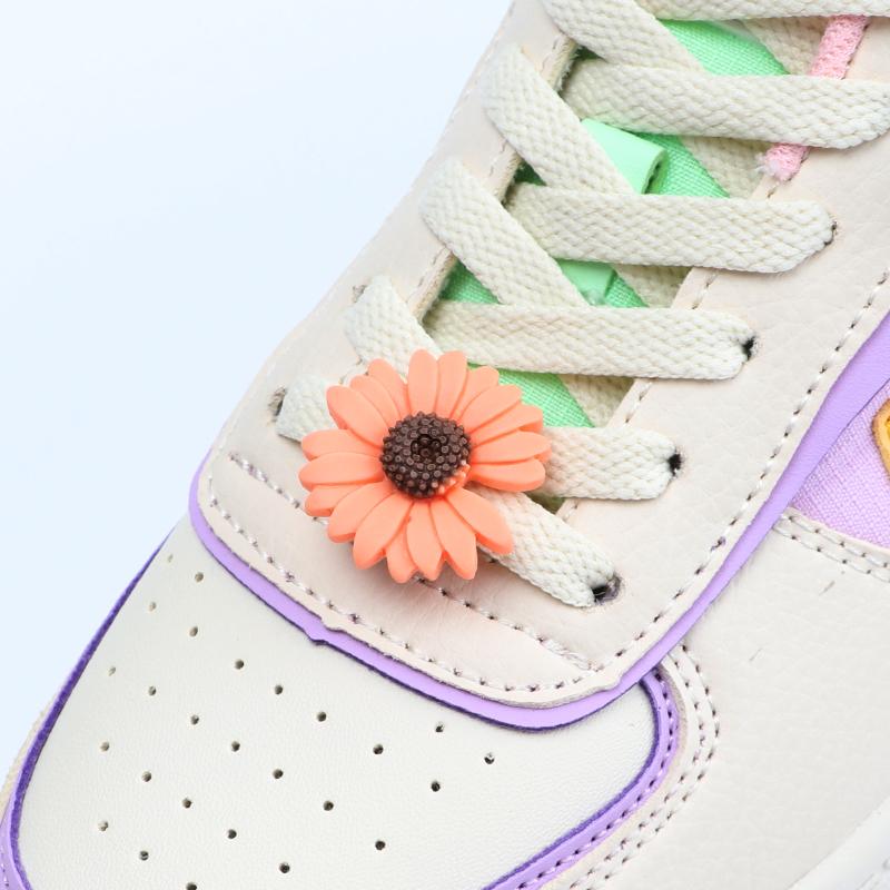 1 шт. Подвески для обуви в виде хризантем и подсолнухов, клипса, маленькая маргаритка, украшение для шнурков, садовые аксессуары для обуви, пряжка, женские