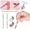 Multifunctional 5D Diamond Painting Pen Embroidery Rotating Glue Point Pen  for Nail Art