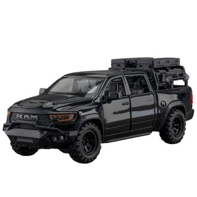 Масштаб 1/32 Dodge RAM 1000 TRX Mammoth Пикап Модель автомобиля из сплава Звук и свет Оттягивание назад Детская игрушка Коллекционные предметы Подарок на день рождения