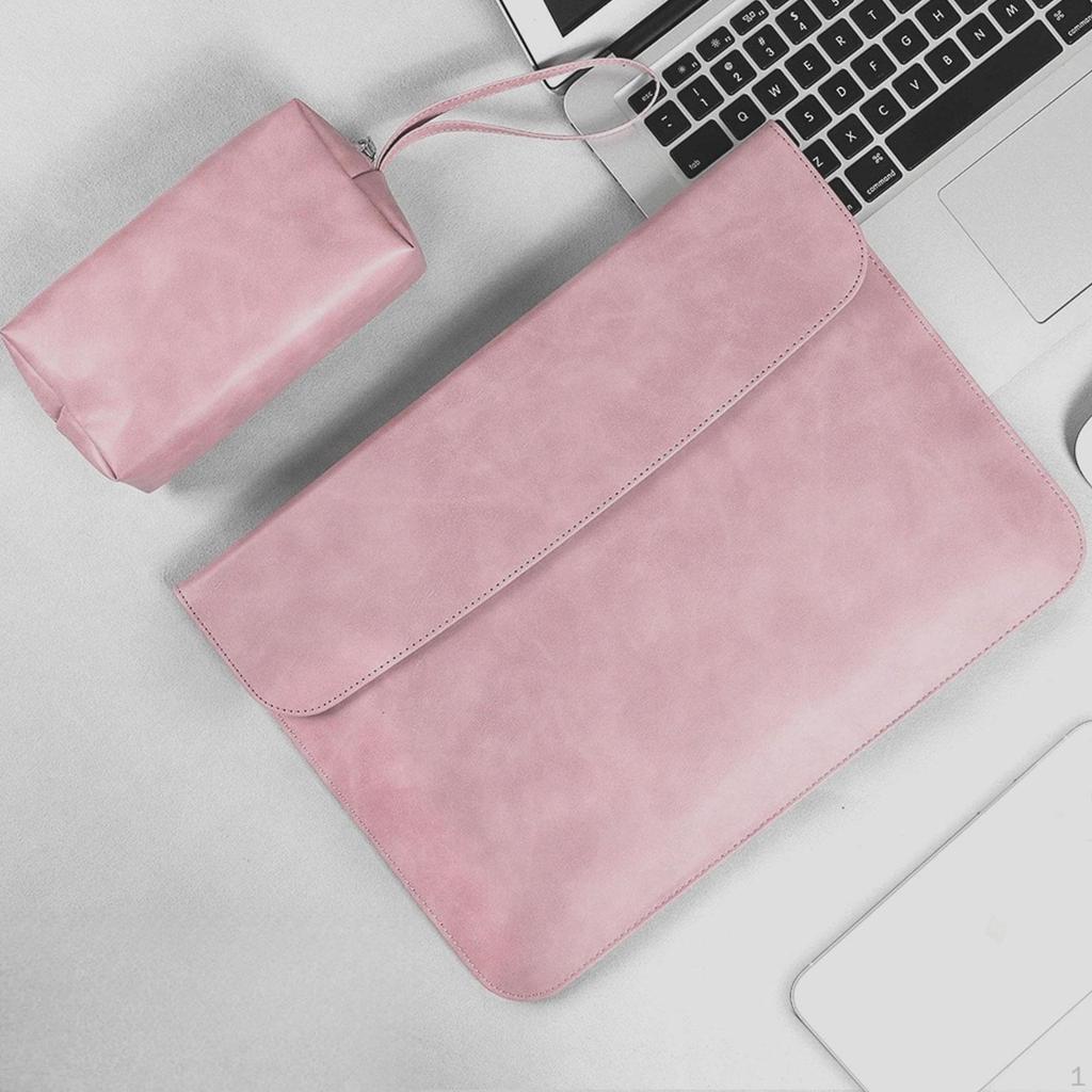 Чехол для ноутбука 14 15 дюймов Легкий Пылезащитный Уличный Чехол Мягкий для Хранения Макбуков ПУ кожа