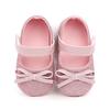 1 пара детской обуви, противоскользящие туфли из искусственной кожи с бантом для новорожденных девочек