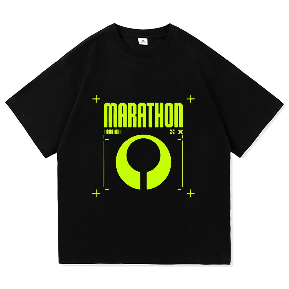 Game Marathon Design Graphic TShirt Unisex Streetwear Short Sleeve Fashion Loose Male Tshirts Summer Oneck Unisex Women Tees Top