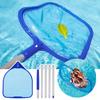 Pool Leaf Skimmer Net Ultra Fine Mesh with Long Aluminum Pole Detachable Pool Cleaning Net Leaf Catcher