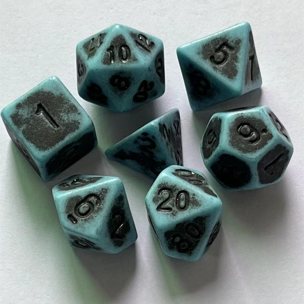 7pcs/lot Polyhedral Dice Set Double-Colors Dice D4 D6 D8 D10 D% D12 D20 for DND RPG Table Games