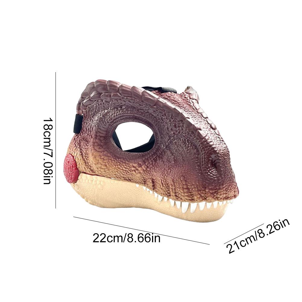 Funny Dinosaur Mask with Dinosaur Scream Movable Mouth Dino Mask Lifelike Dinosaur Mask Headwear for Halloween Carnival Party