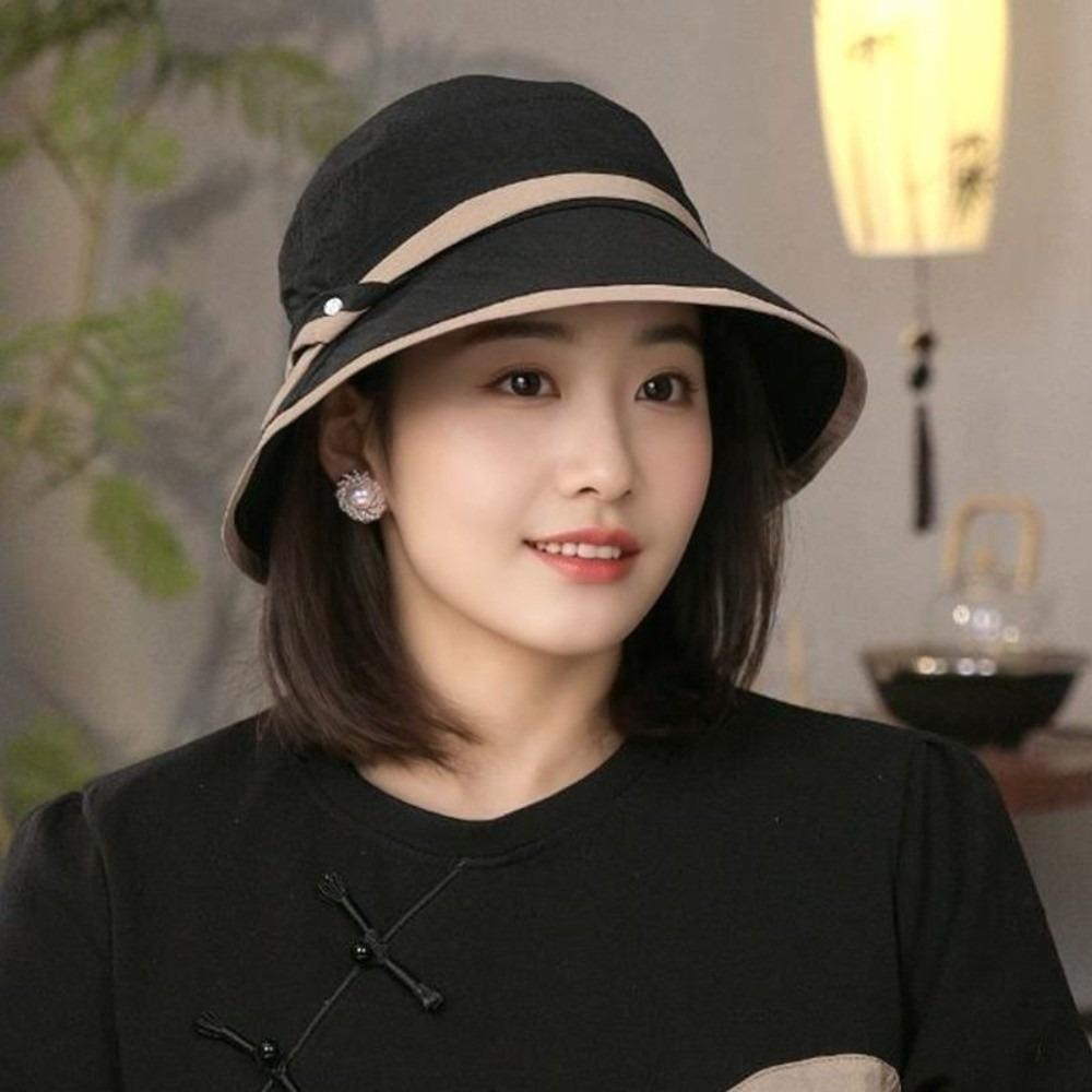 Wide Brim Bucket Caps Quick Drying Fisherman Hat Fashion Face Covering Sun Hat Casual Wear