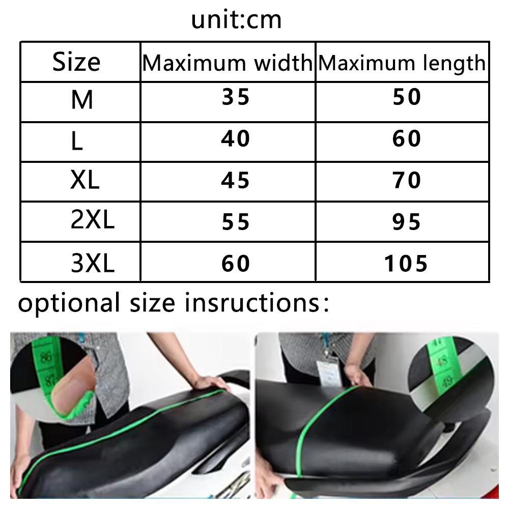 Scooter Seat Cover Waterproof Seat Cover Universal Flexible Saddle-Cover Black Sun-Protection Heat Insulation Cushion Covers