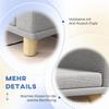Dog Sofa for Large Dogs Up to 30 kg, Padded, Pine Wood Legs, 98 x 67 x 25 cm, Gray