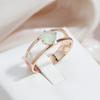 Изумрудные циркониевые кольца для женщин Kinel, простой дизайн, изысканные ювелирные изделия, легкое подходящее кольцо