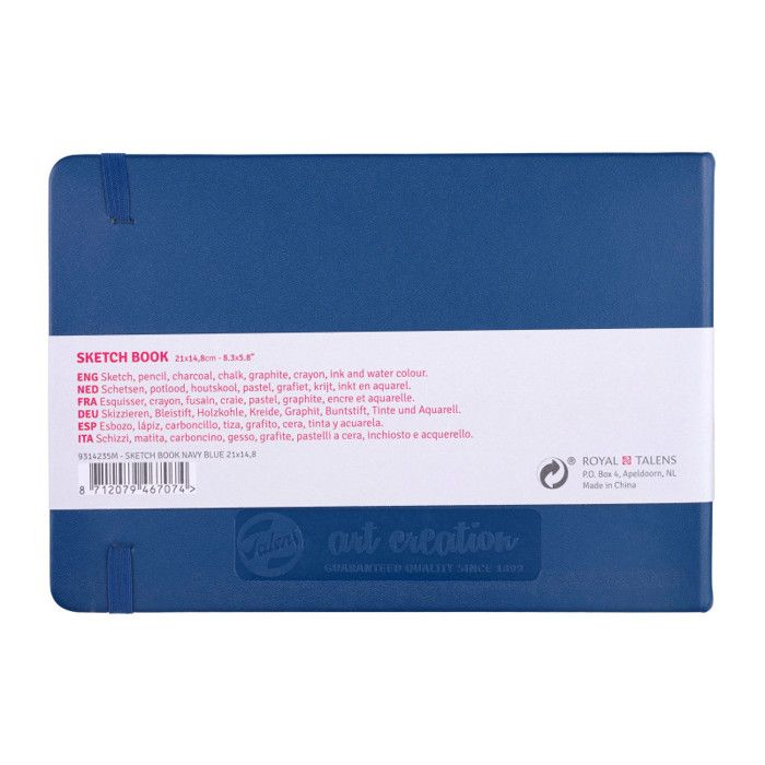 Sketchbook - 21 X 14,8cm - 80 Sheets - 140g - Navy Blue - Royal Talens