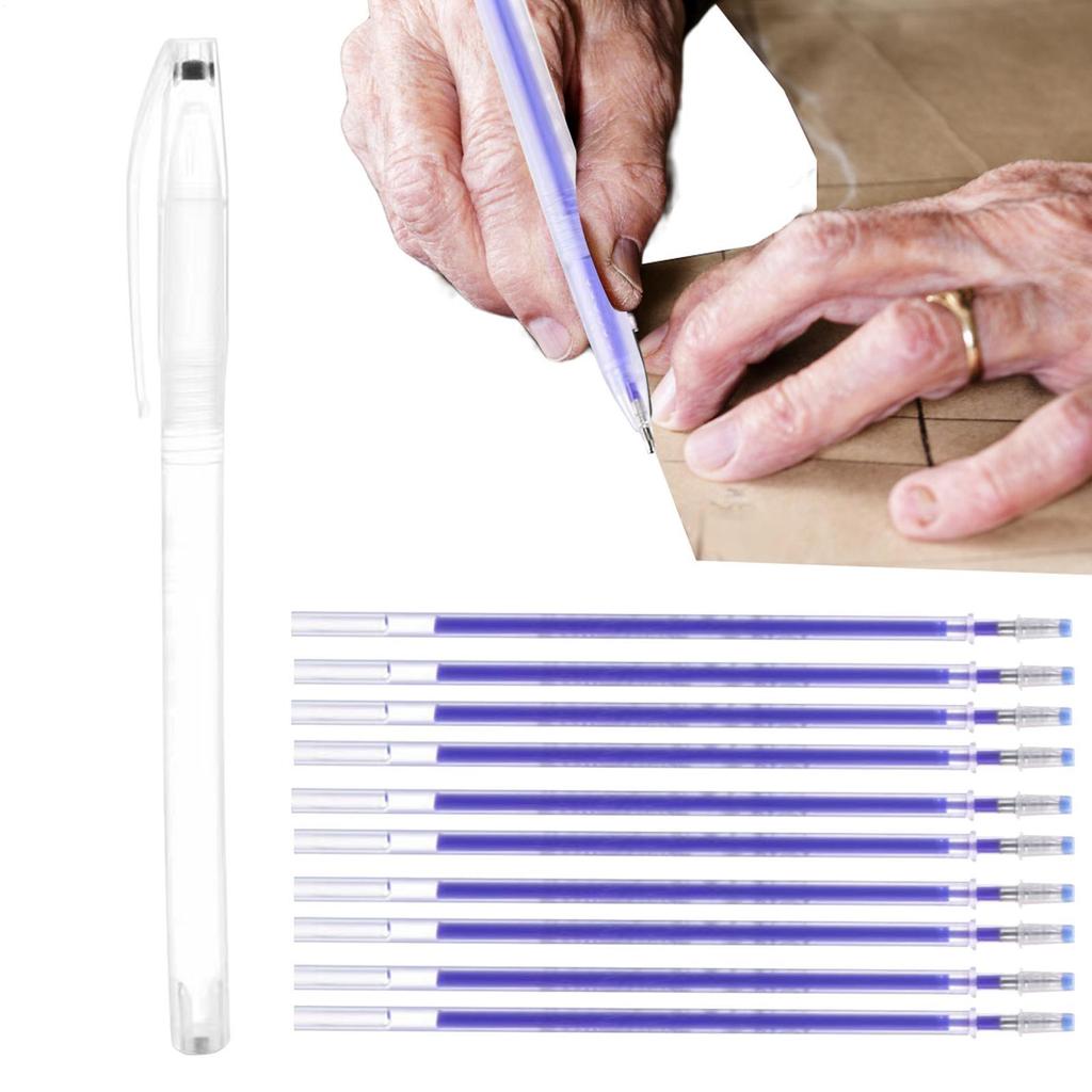 10 шт. Термостираемые маркеры, исчезающие от температуры, ручки для ткани, линия, сделай сам, для пэчворка, ткани, ПУ кожи, маркировка, швейный инструмент