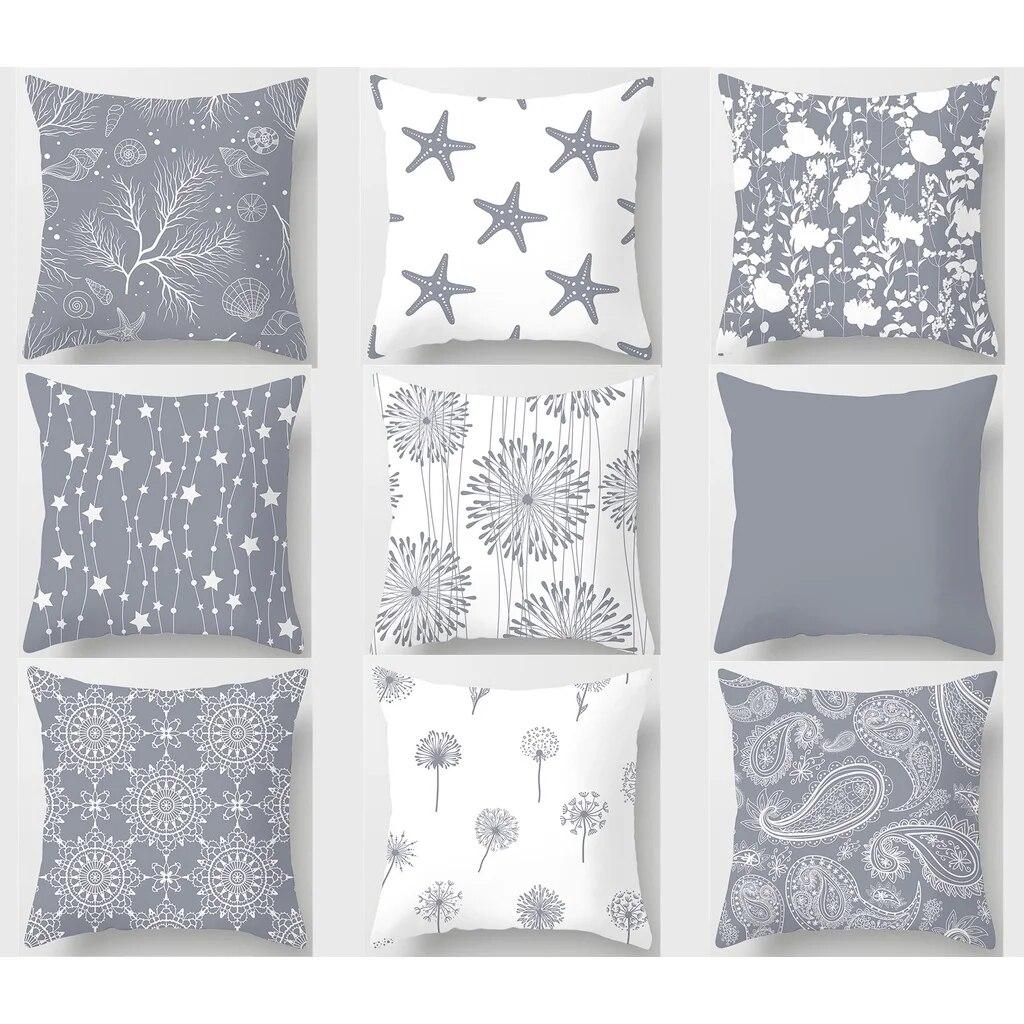 Off-White Подушка Наволочка Квадратный чехол для дивана Домашний декор