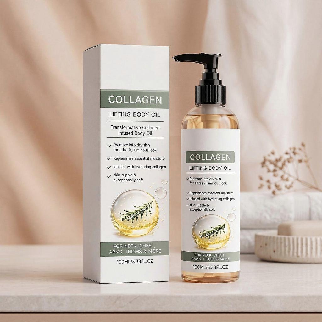 AMZCollagen Body Moisturizing Oil - Gentle Skin Care, Refreshing And Moisturizing Skin, Skin Care Lubricant less