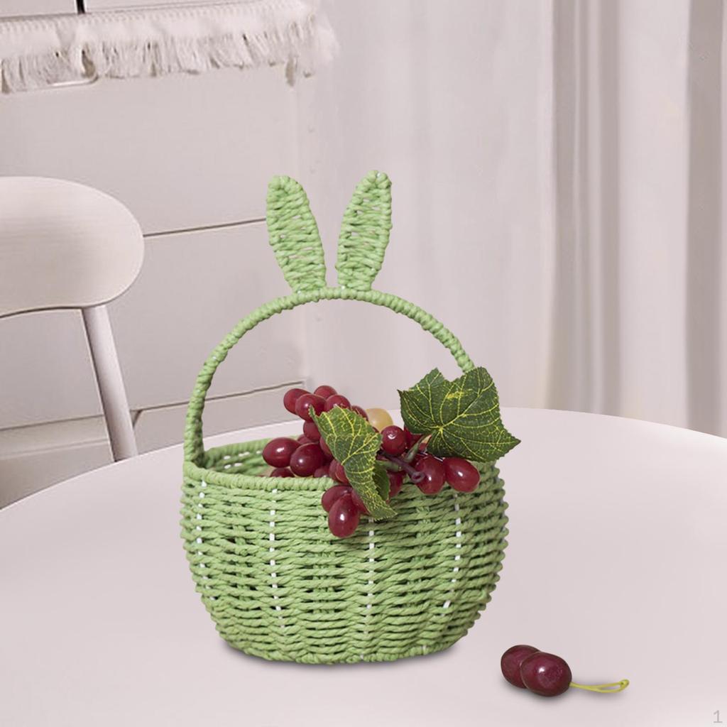 Корзина ручной работы с ушками для продуктов и пикника