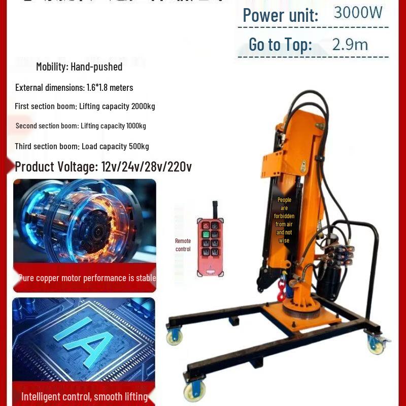 Mobile Electric Hydraulic Mini Crane