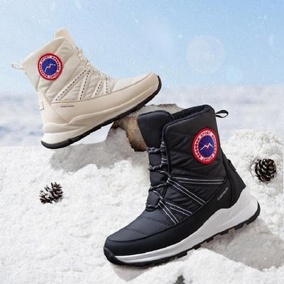 Женские теплые зимние сапоги, зимние противоскользящие водонепроницаемые утепленные высокие хлопковые туфли с высоким берцем