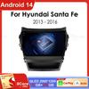 Для Hyundai Santa Fe 3 2013 - 2016 Carplay Auto 4G+WIFI GPS Qualcomm Автомагнитола Навигация Мультимедийный Видеоплеер Android 14
