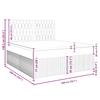 Box Spring Bed with Mattress Light Grey 200 x 200 cm Fabric