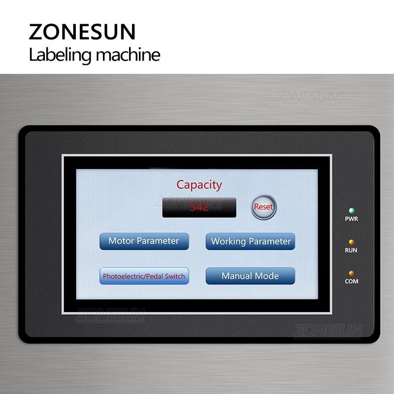 ZONESUN ZS-TB180 Flat Surface Label Applicator Cosmetic Carton Box Book Case Packet Labeling Machine Label Dispenser