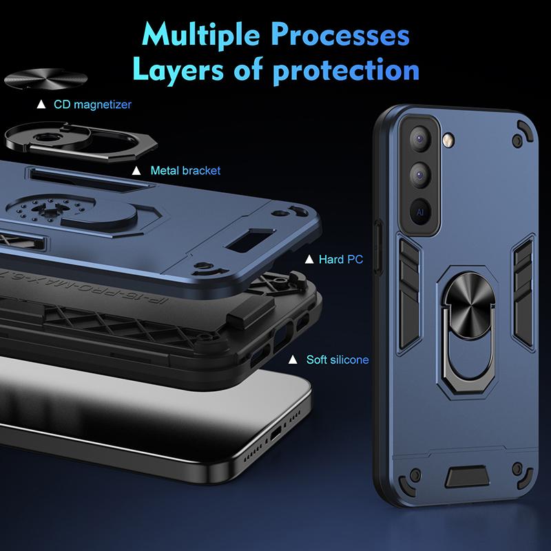 Противоударный бронированный чехол для Tecno POP 5 Pro POP 6 Pro 6 GO 7 для Tecno POP 9 Противоударный автомобильный магнитный держатель с кольцом Жесткий чехол для телефона