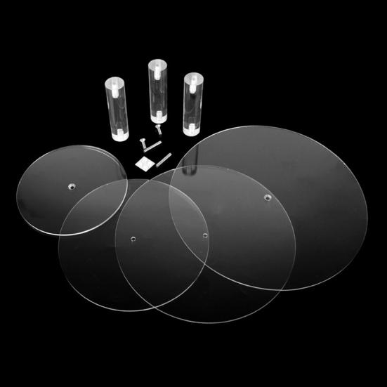 Прозрачный круглый держатель для торта, акриловый, 44989, ярусная стойка для кексов, подставка для вечеринки