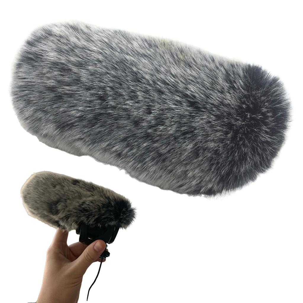 SAKURAN Windscreen Microphone Cover, Wind Jammer, Wind Noise Reduction, Pop Filter for Outdoor Recording, Stereo Microphone, 15cm Long, 3cm