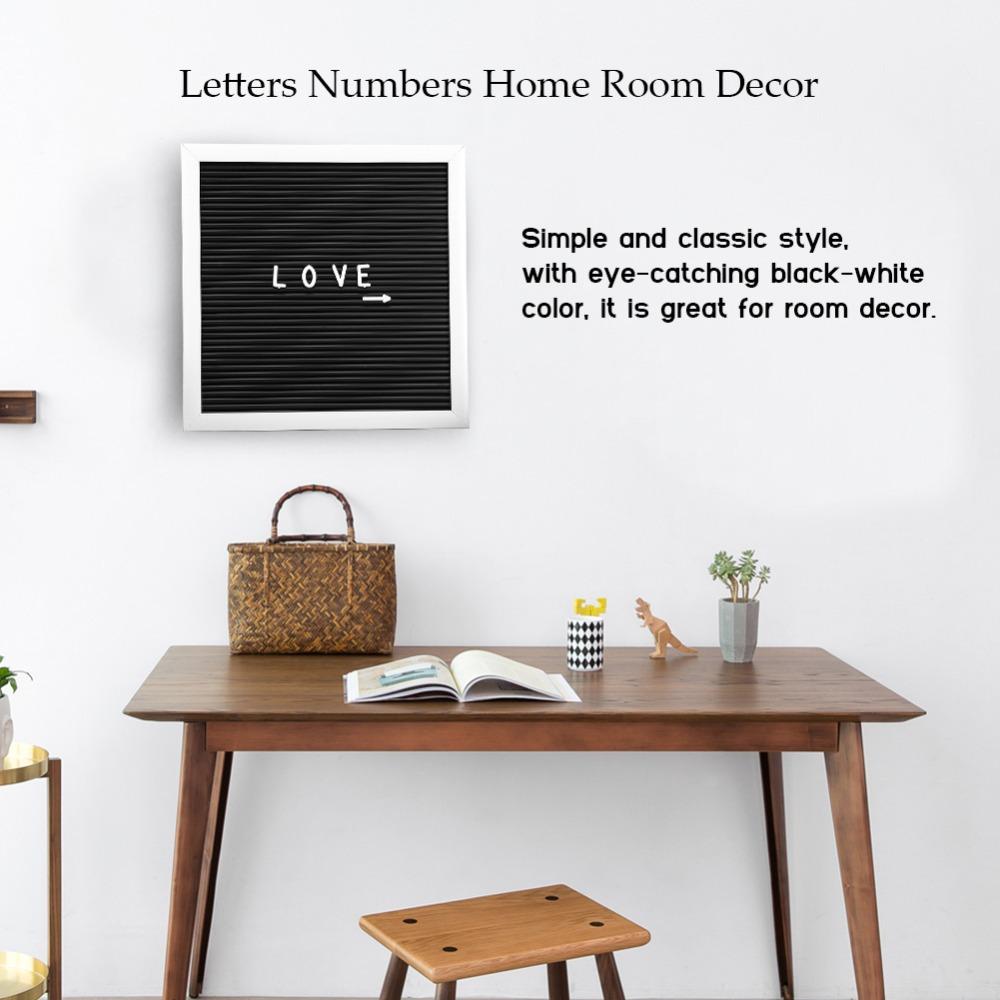Wooden Frame Message Letter Board Black White Changeable Letter Board Restaurant Decor