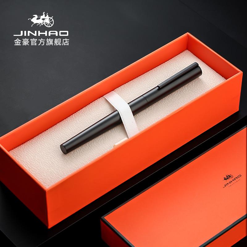 Jinhao 35 Полностью металлическая перьевая ручка Роскошная EF/F ручка Нержавеющая сталь Каллиграфическая ручка для письма Офисные школьные канцелярские принадлежности
