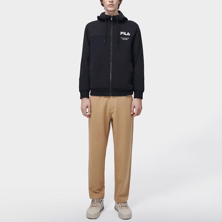 Fila Худи мужская куртка черная с логотипом коллаборации Ван Гога, однотонная, с принтом письма F11M318506FBK