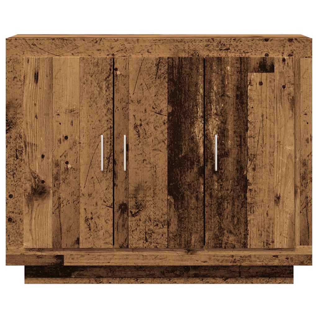 Sideboard in Rustic Wood Look 92 x 35 x 75 cm Wood Based Material