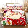 Комплект пододеяльника Санта Клауса, Супермягкий пододеяльник из микрофибры, Размер кинг, Новогодние подарки, Рождественские украшения, Постельный комплект