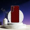 INS Brown Red Polka Dots Phone Case For Samsung Galaxy A73,A72,A71,A70,A53,A52,A51,Others Soft Black Cover