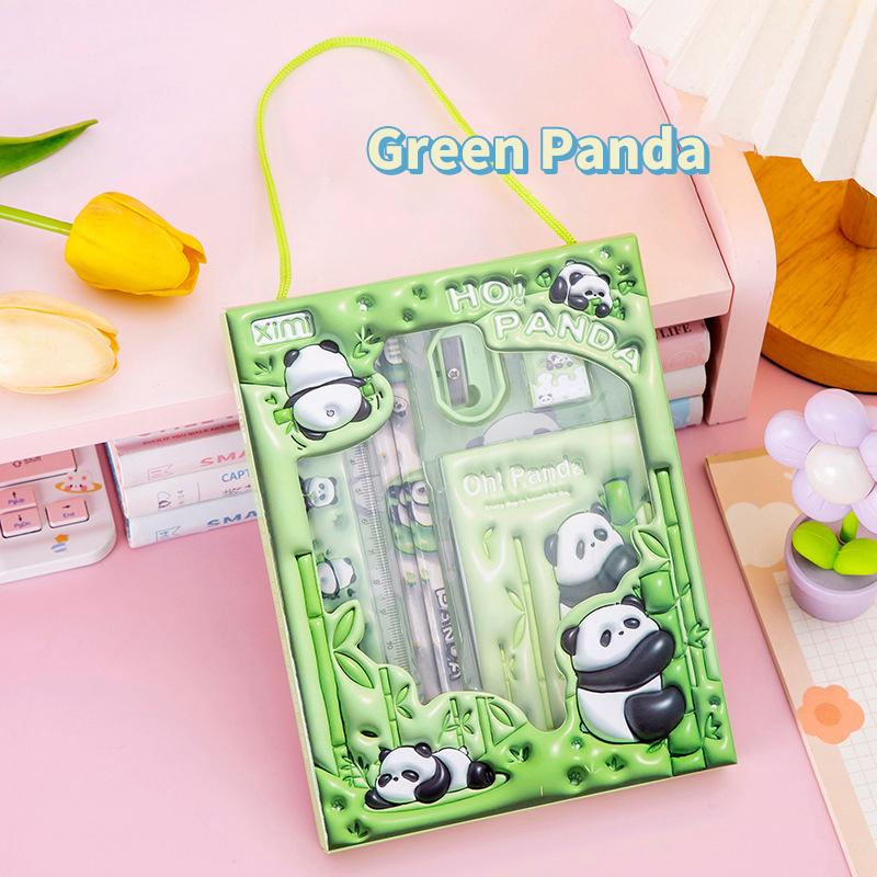 6 в 1 набор канцелярских принадлежностей 3D мультфильм портативный набор канцелярских принадлежностей детская обучающая подарочная коробка обучающие канцелярские принадлежности для студентов учебные принадлежности